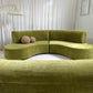 - Bespoke Olive Velvet Curved Modular Sofa