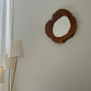 - Wooden Organic Form Mirror, 1970s