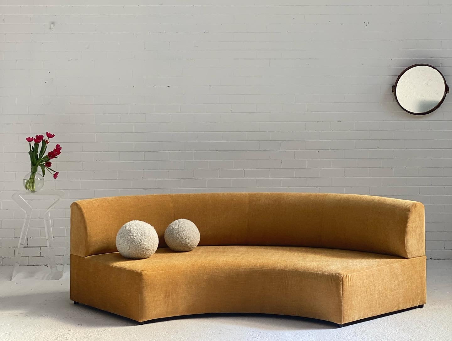 Bespoke Mustard Curvy Modular Sofa