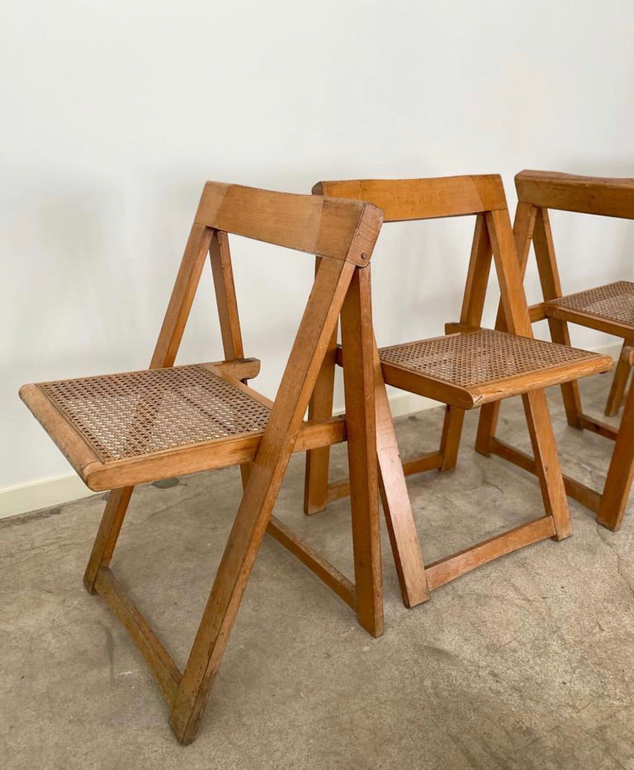 Mid Century Italian Aldo Jacober and Pierangela d’aniello Folding Chairs