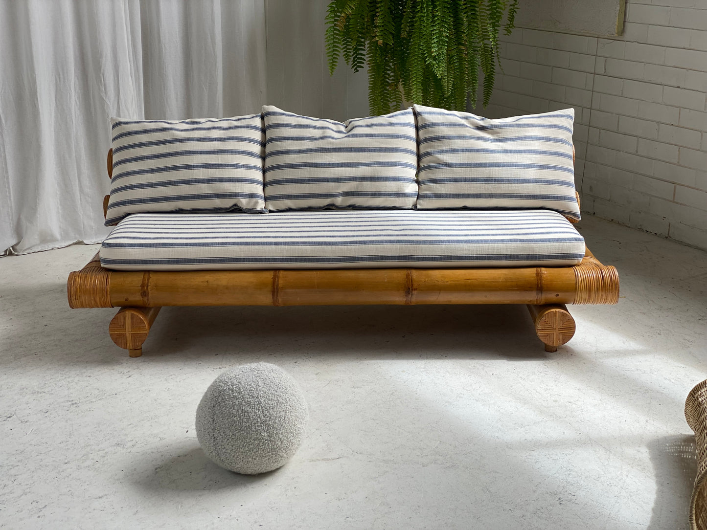 Vintage Bamboo Sofa Daybed