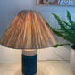 Vintage Italian Ceramic Lamp With Raffia Shade