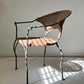 - Curvy Iron and Cane Armchair