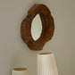 - Wooden Organic Form Mirror, 1970s
