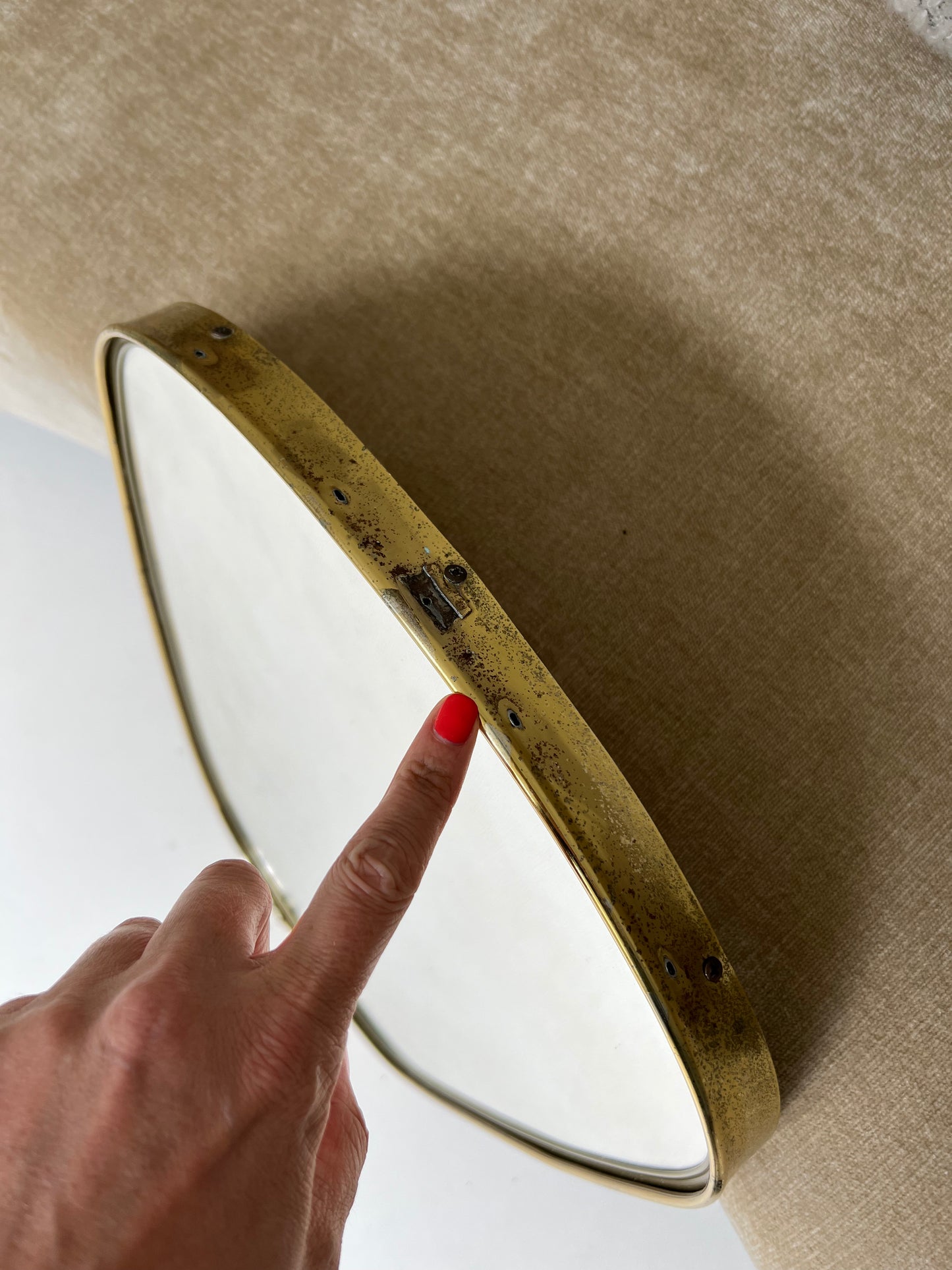 1950s Italian Brass Mirror