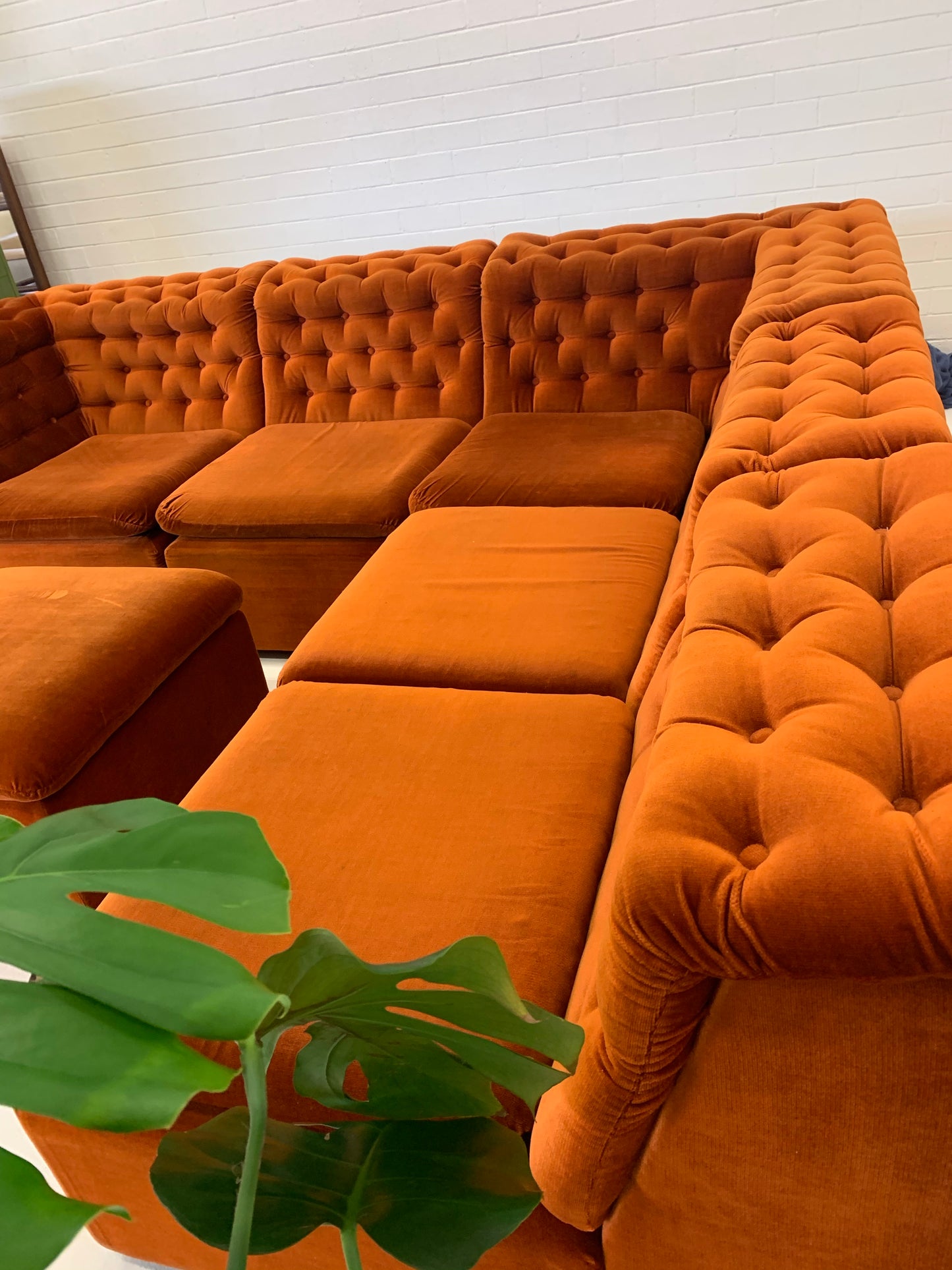 Vintage FLER Velvet Modular Sofa