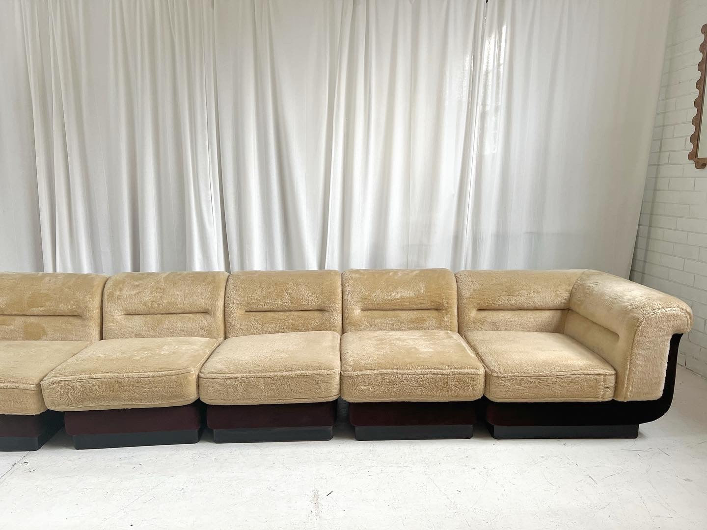 - Vintage VandeRoza Furry Five Piece Modular Sofa - One Set Available