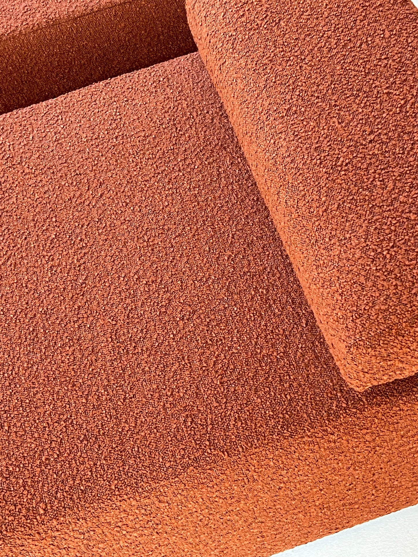 Large Bespoke Rust Boucle Modular Sofa