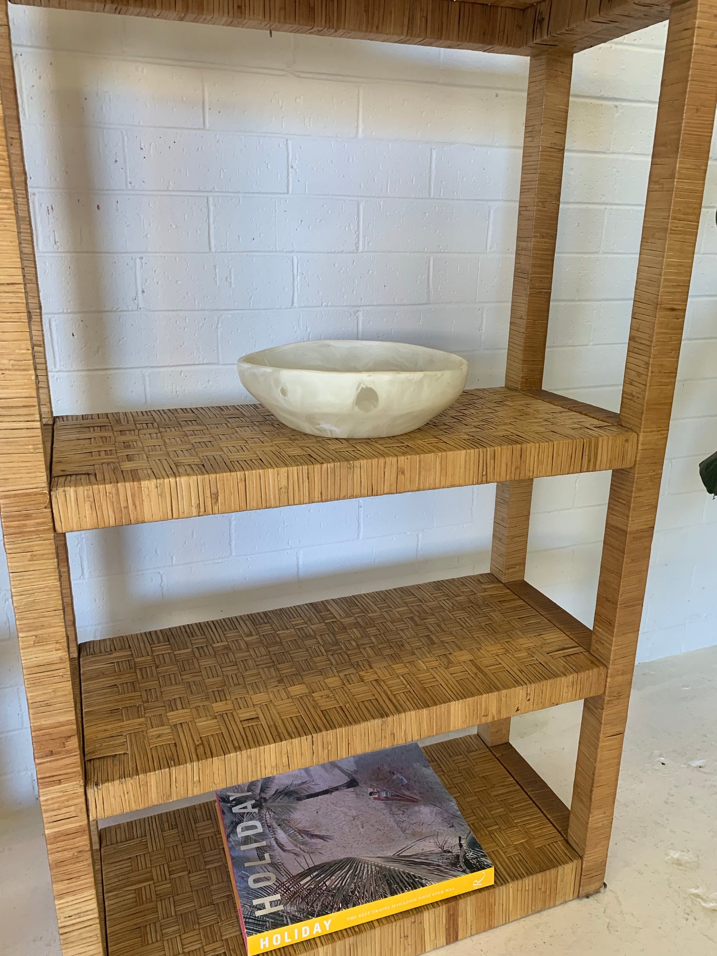 Vintage Rattan Bookshelf