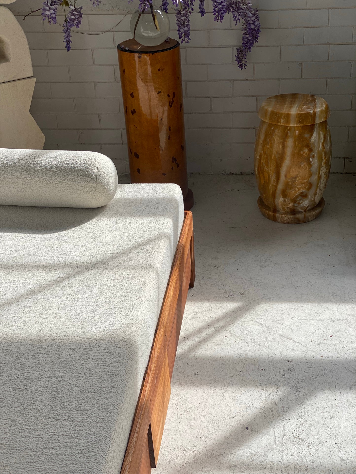 Vintage Handmade Wooden Daybed Sofa