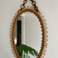 Vintage Italian Bamboo Mirror by Bonacina