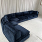 - Bespoke Curved Midnight Chenille Modular Sofa