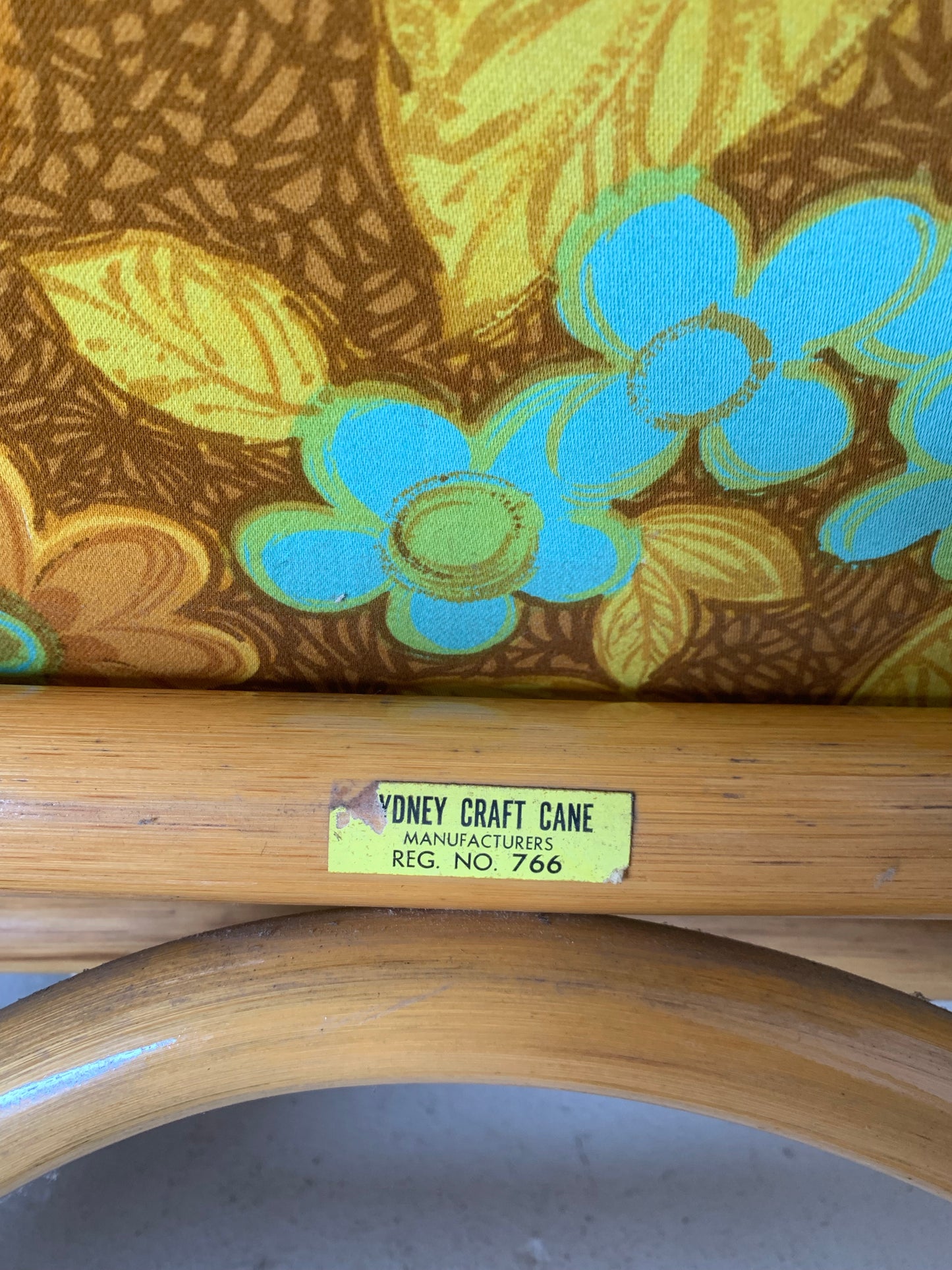 Bamboo Reclining Armchair and Foot Stool - Two Available