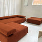 - Bespoke Rust Boucle Modular Sofa Set