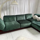 - Low Green Velvet Modular Sofa Set