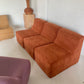 Vintage Modular Cord Sofa, Newly Upholstered
