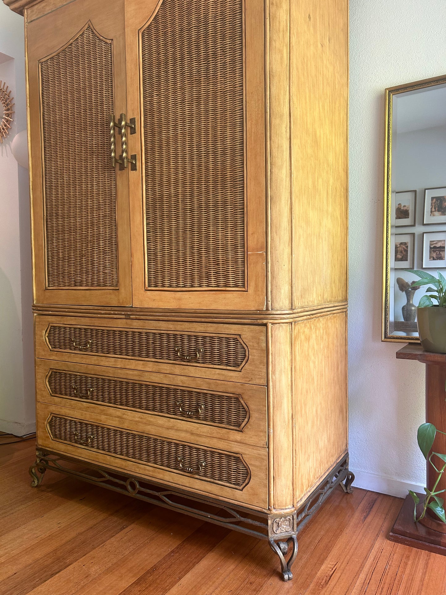 - Timber & Wicker Armoire