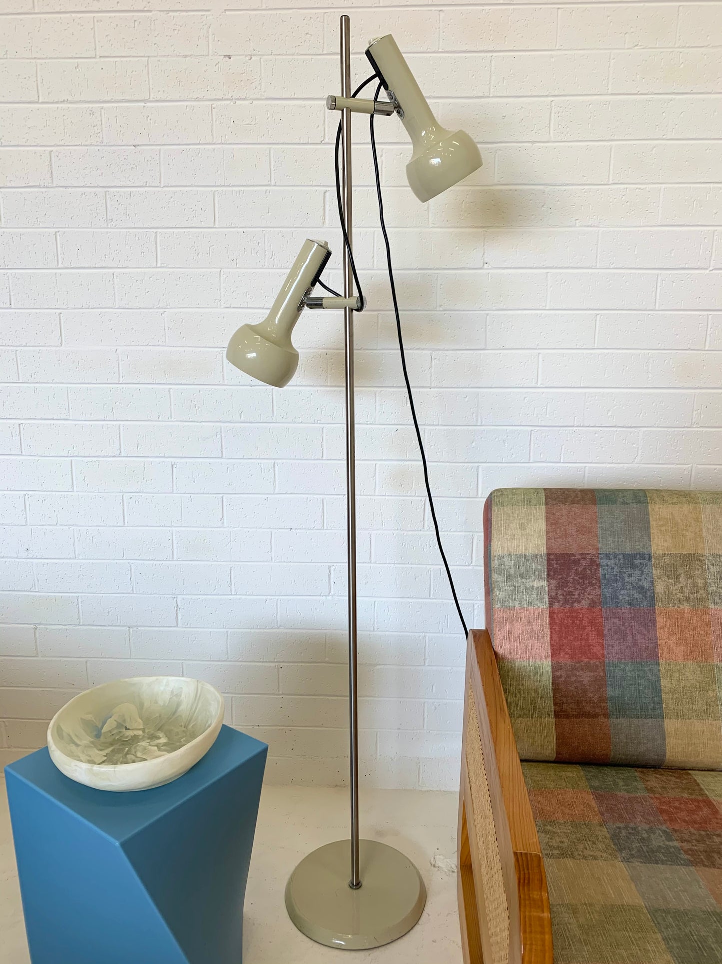 Vintage Oslo Twin Chrome Floor Lamp