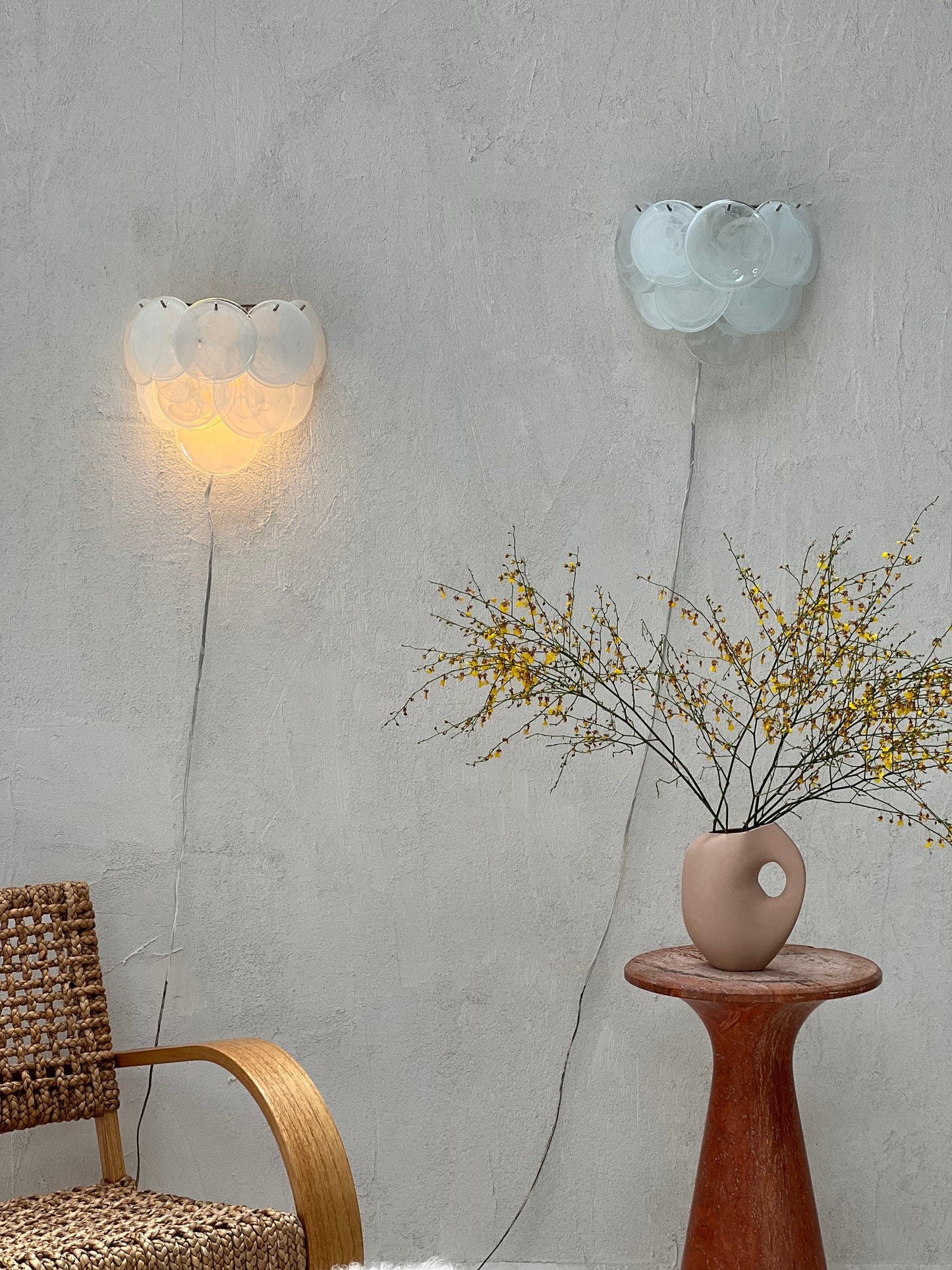 Murano Sconce - VISTOSTI WHITE - Two Available