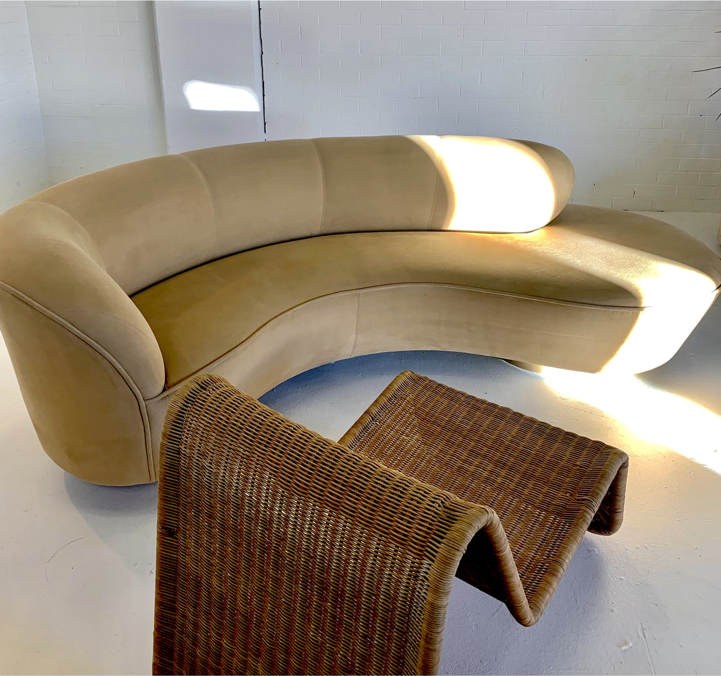 Stunning Curved Sofa and Ottoman