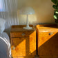 Pair of Maple Burl Bedside Tables