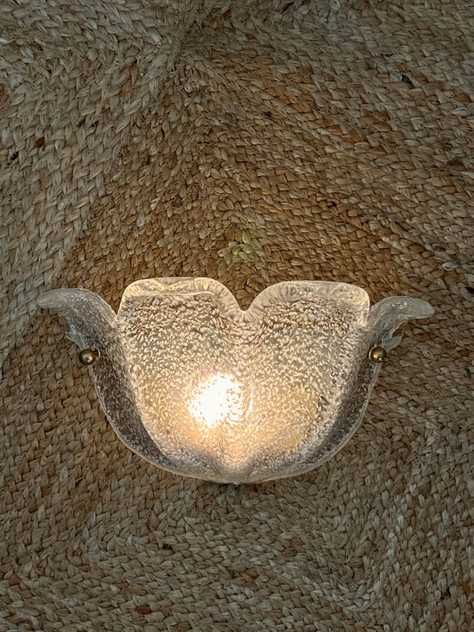 Vintage Murano Flower Sconce, Italy - Two Available