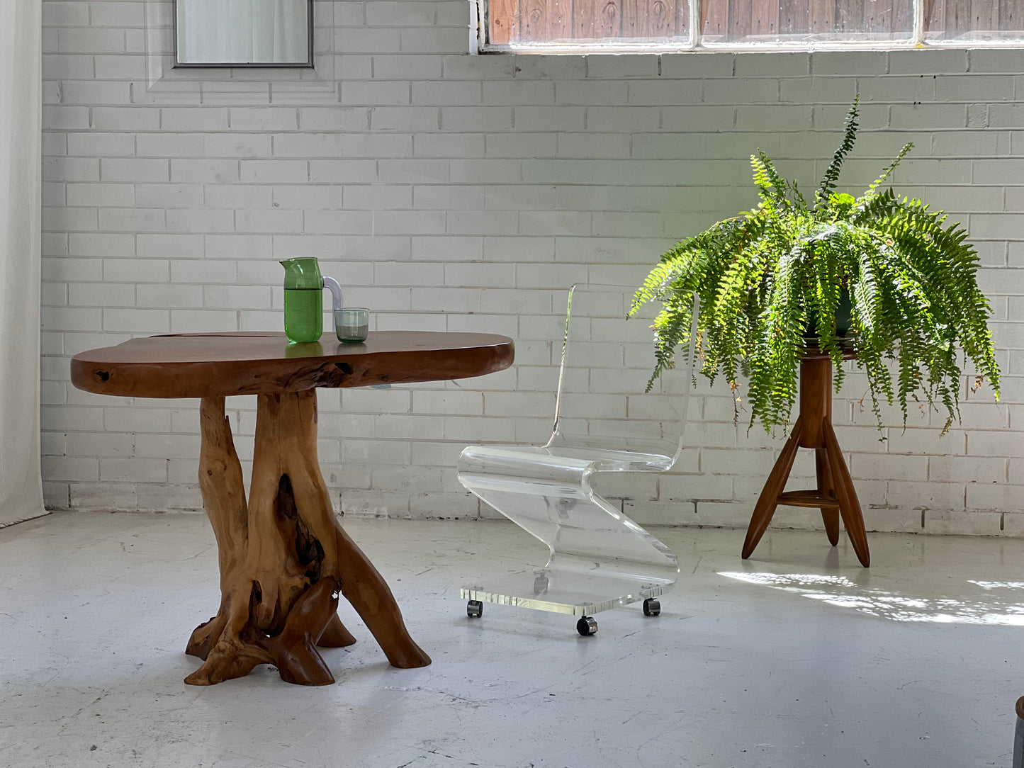 - Organic Wooden Root Table