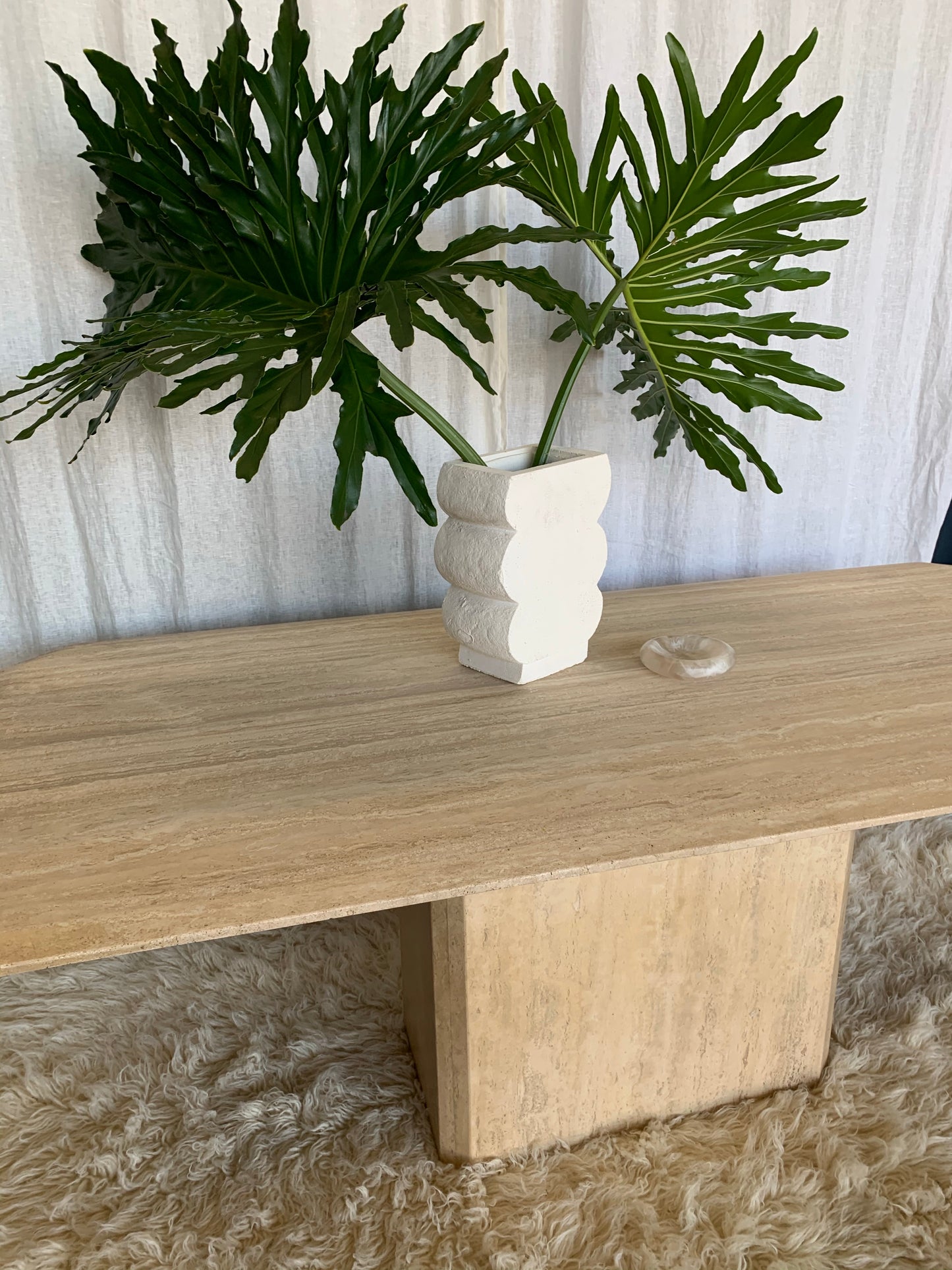 Beautiful Travertine Dining Table
