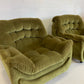 Vintage Green Velvet Armchairs