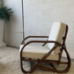 Classic Cane Pretzel Chair in Boucle - Two Available