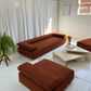 - Bespoke Rust Boucle Modular Sofa Set