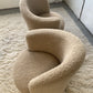 Vladimir Kagan-Style Swivel Chair in Wool Boucle - Two Available