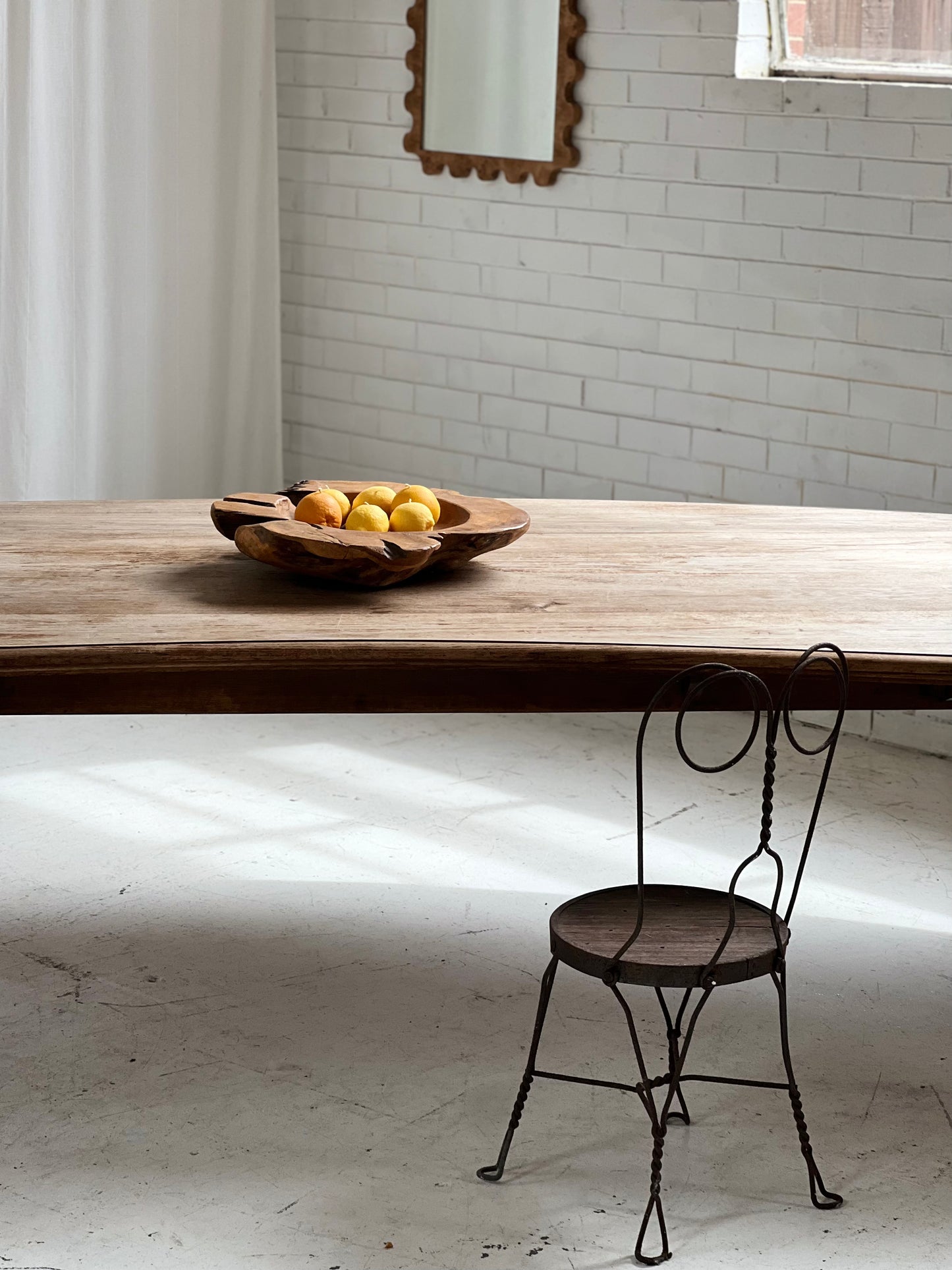 Custom Large Wooden Curved Table
