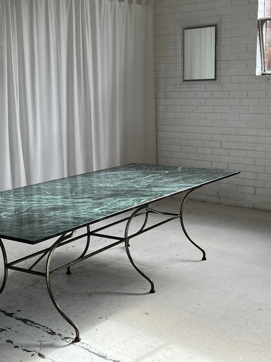 Large Green Verde Marble Table