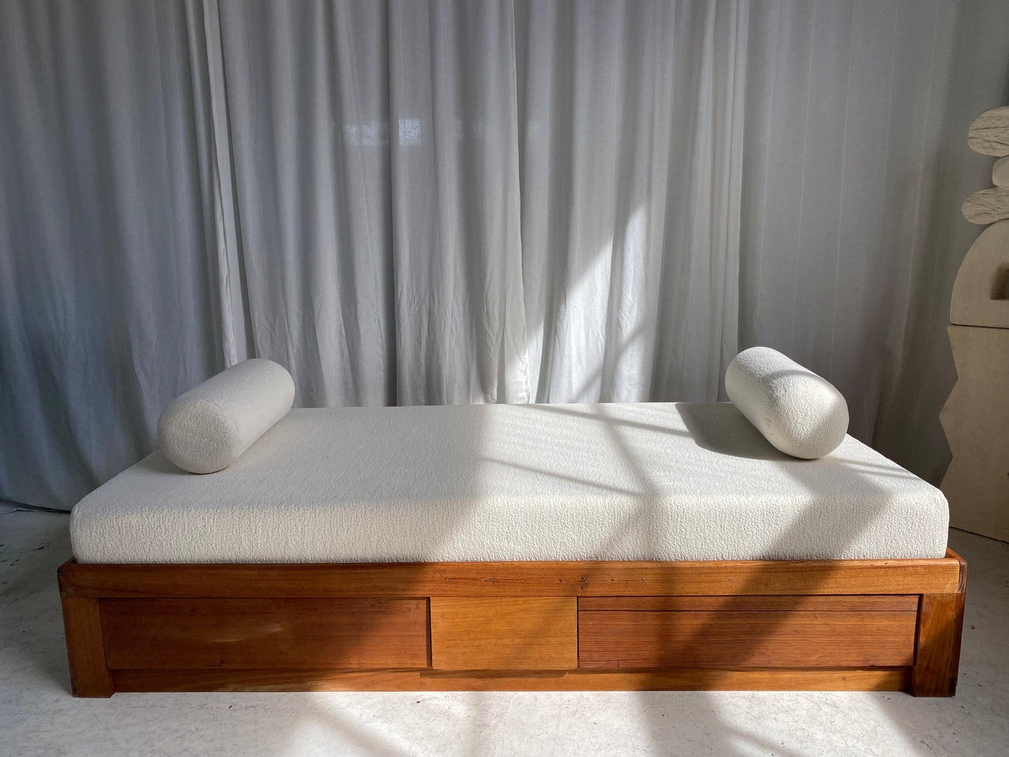 Vintage Handmade Wooden Daybed Sofa