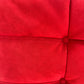 Vintage Ligne Roset Togo Fireside & Ottoman Set - Red Suede