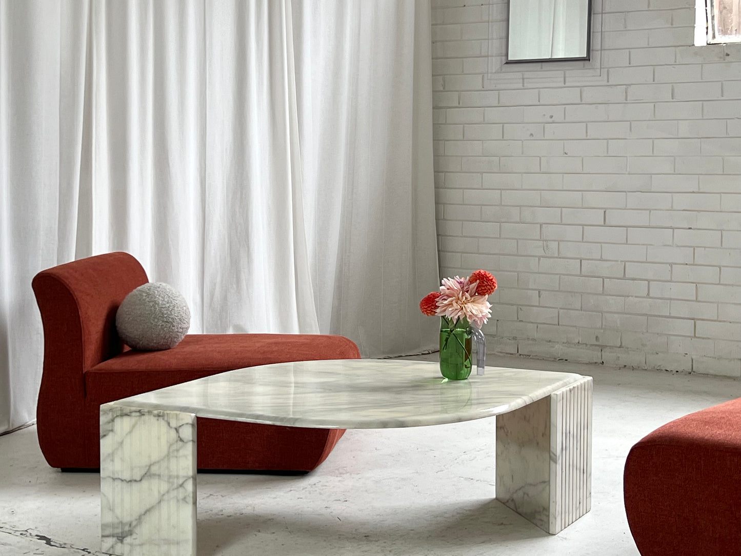 Vintage Marble Tear Drop Coffee Table