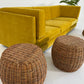 - Vintage Italian Wicker Side Table / Stool - Two Available