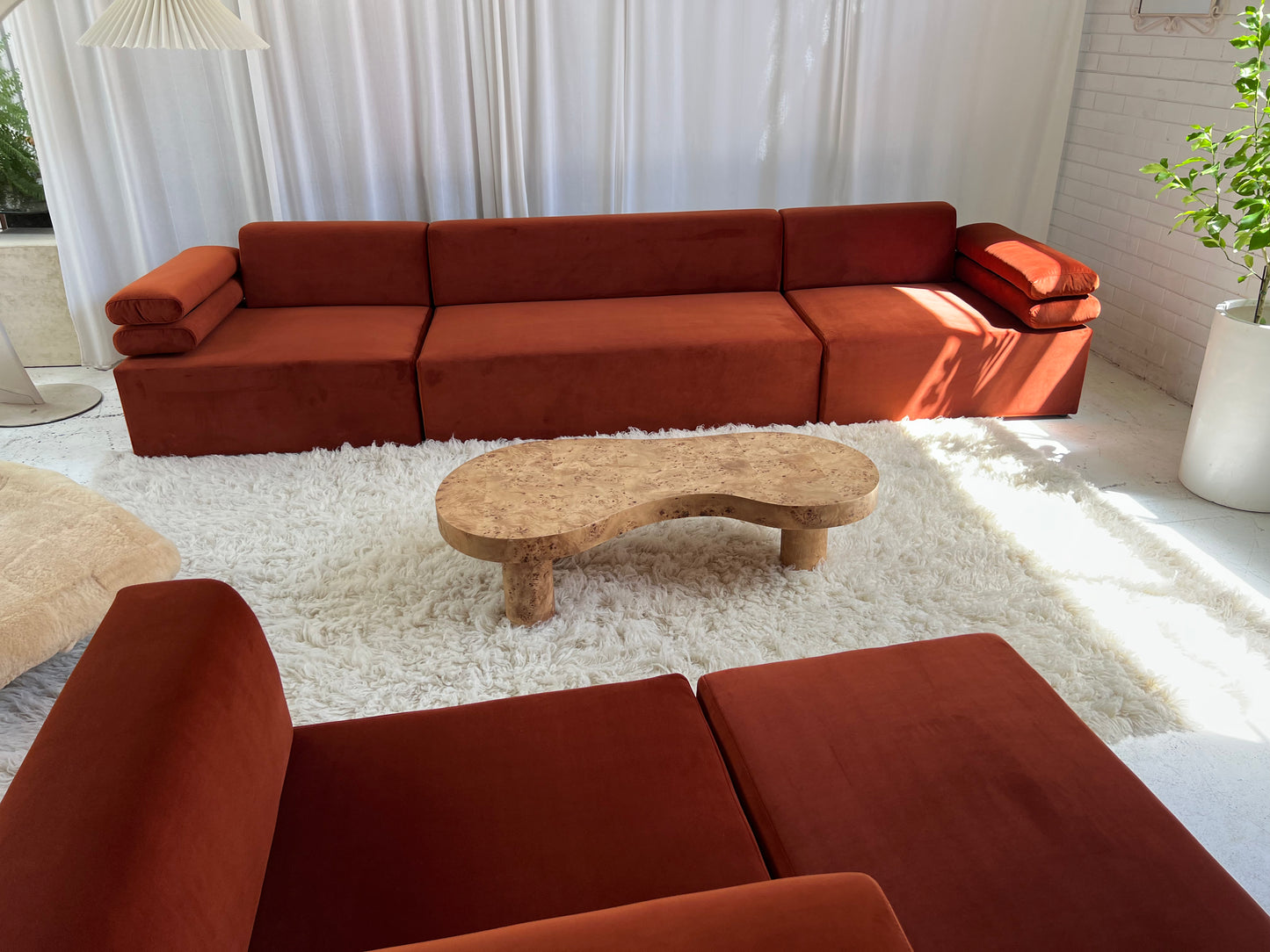 - Copper Velvet Modular Sofa Set