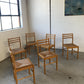 Set of Six Rush Dining Chairs