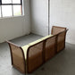 Refurbished Velvet & Rattan Sofa, Circa 1960-70