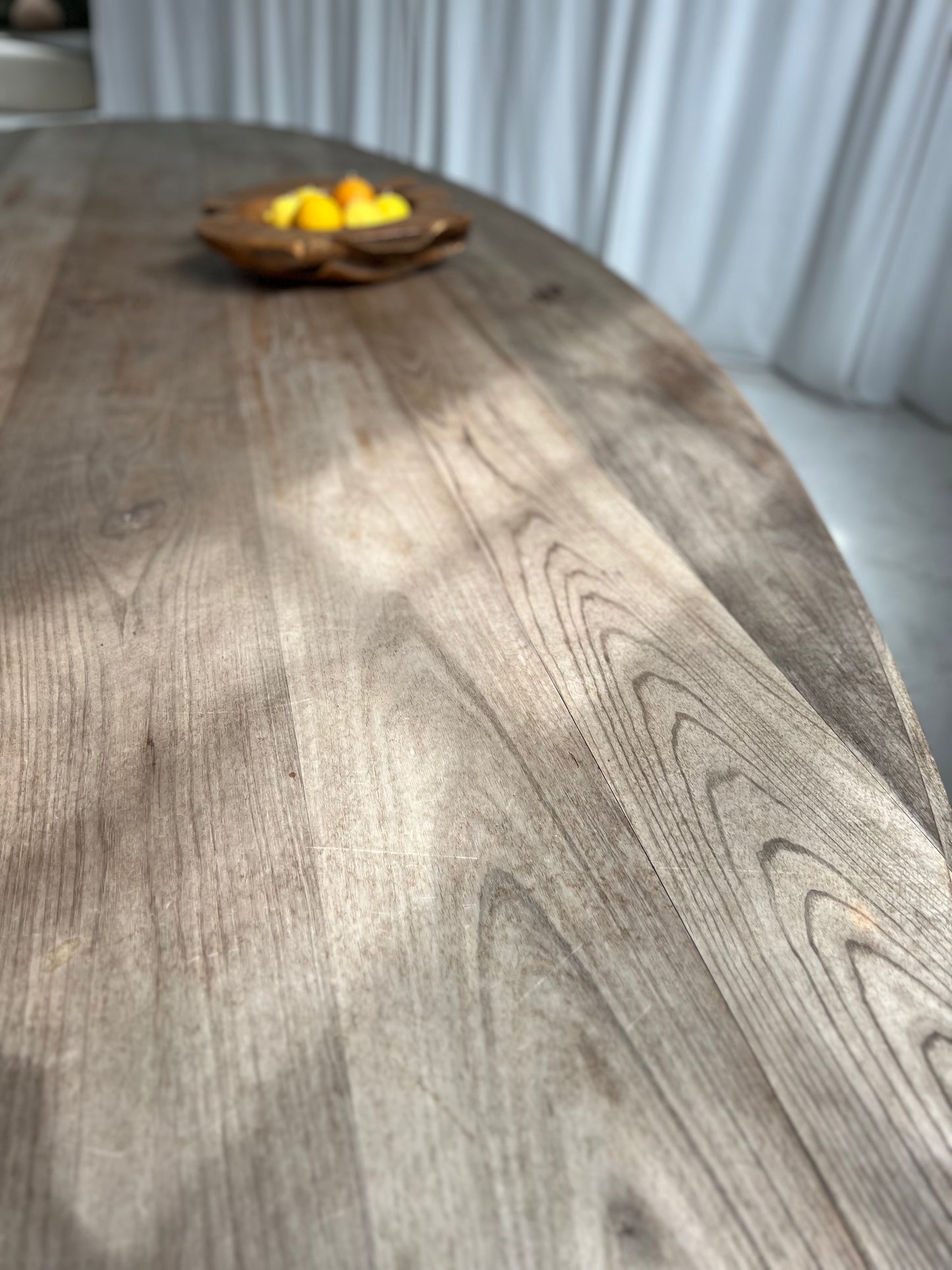 Custom Large Wooden Curved Table