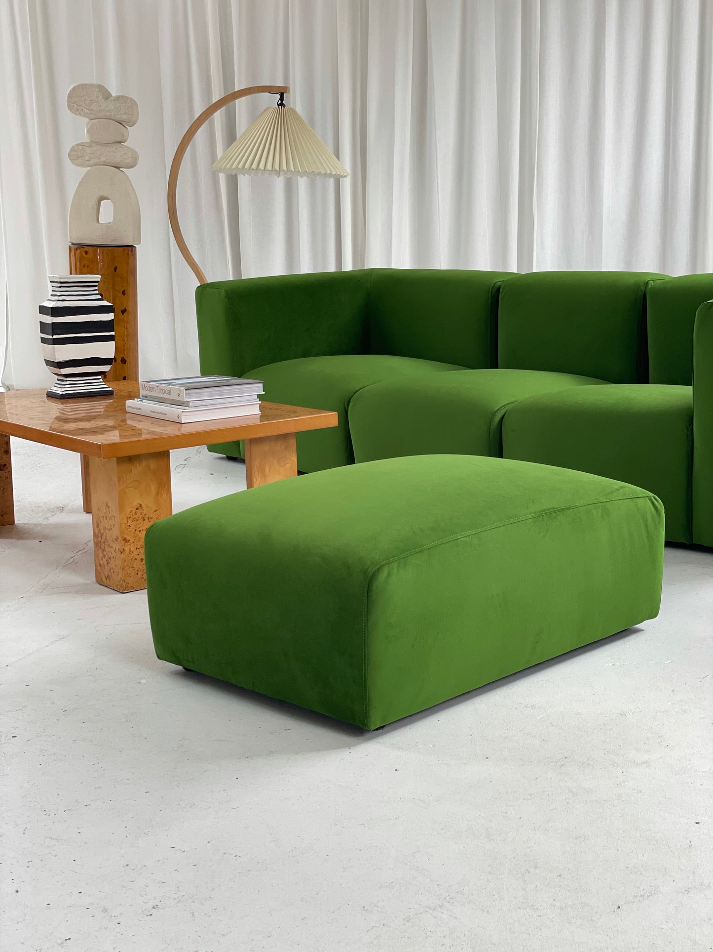 Mohair Velvet Modular Sofa