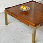 Burl and Brass Coffee Table