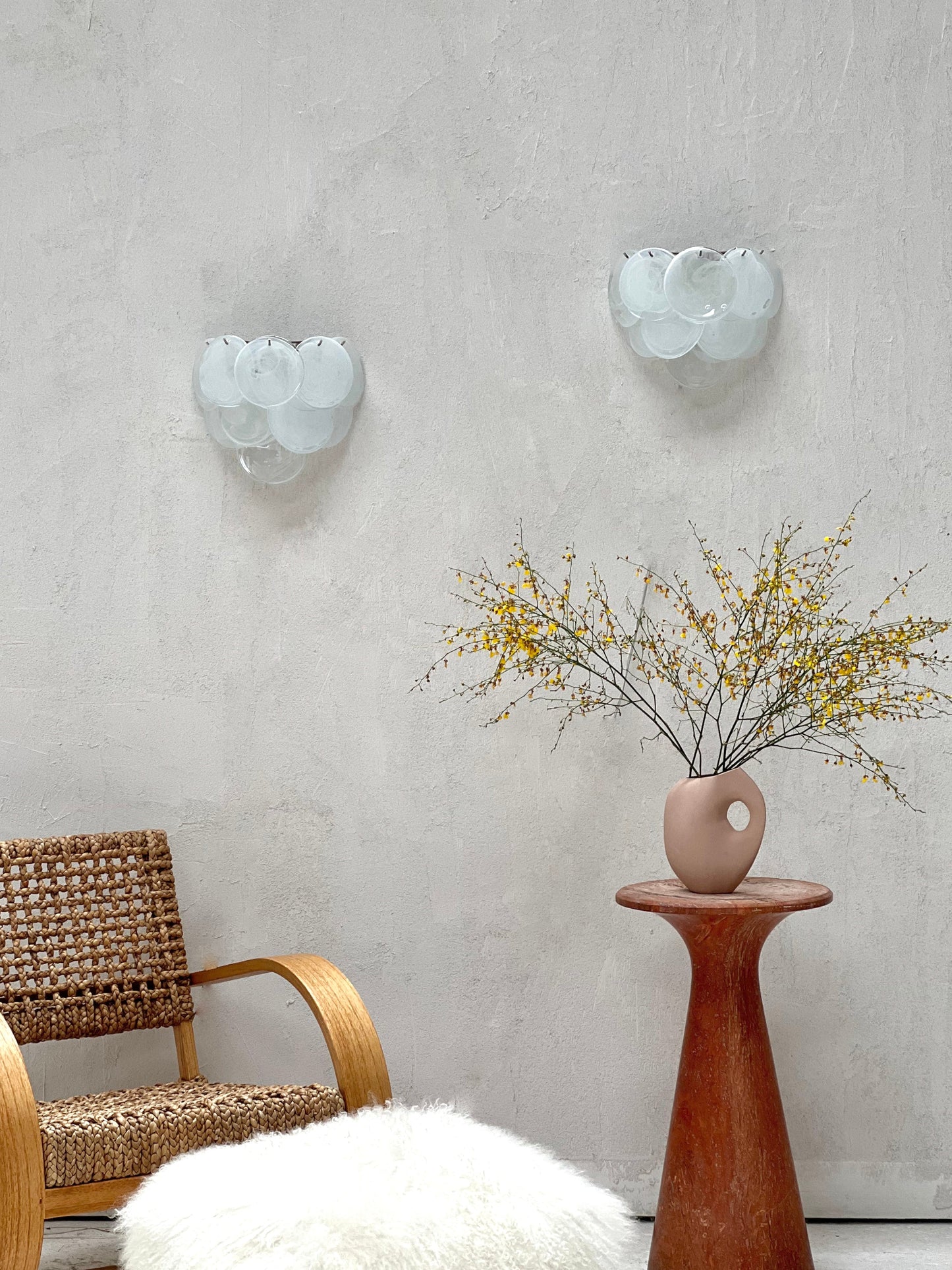 Murano Sconce - VISTOSTI WHITE - Two Available