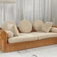 Vintage Cane and Boucle Lounge / Day Bed