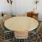Large Vintage Circular 6-8 Seater Travertine Dining Table