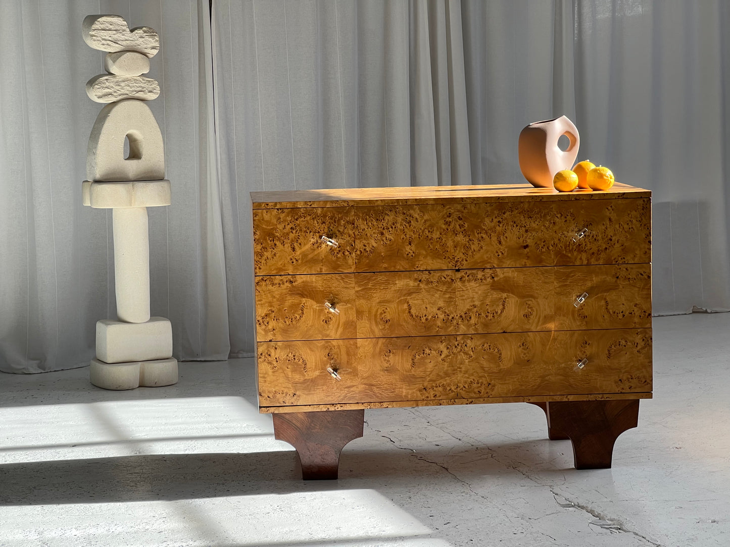 - Walnut Birds Eye Burl Drawers