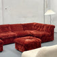 Vintage Velvet Modular Sofa - Seven Piece Set