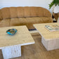 Unfilled Travertine Side Table/ Coffee Table